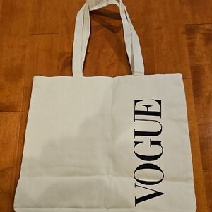Vogue Beige Canvas Tote Bag